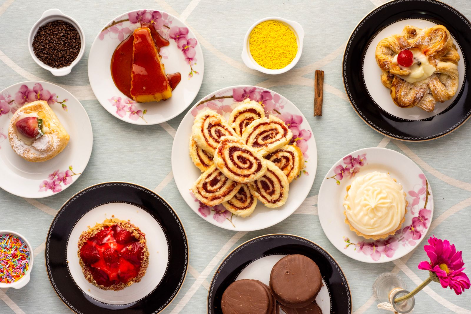 A spread of homemade baked treats from Kenzy Kreates